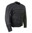 Milwaukee Leather Men's Troubled Black Textile Motorcycle Jacket w/ CE Armor - MPM17029
