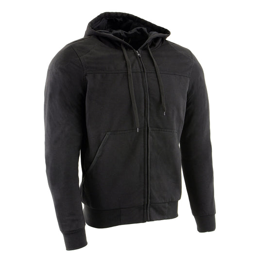 Milwaukee Leather Men's Streetguard Riding Hoodie - Aramid Reinforced with CE Shoulder and Elbow Armor