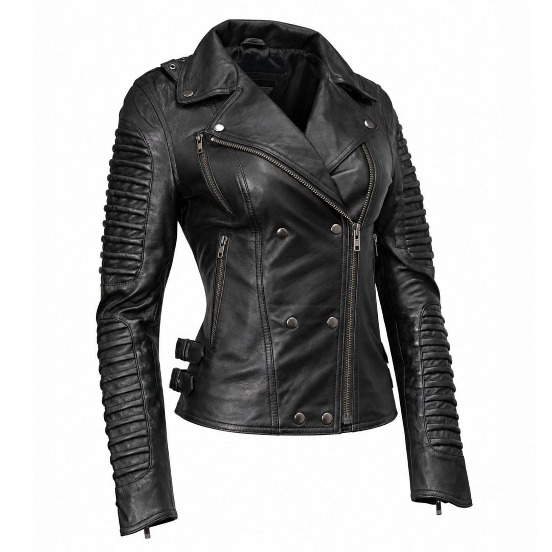 Milwaukee Leather Women's Velvet Vixen Black Lambskin Jacket, SFL2802