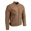 Milwaukee Leather SFM1835 Men's Saddle ‘Cafe Racer’ Leather Jacket with Snap Button Collar