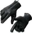 Milwaukee Leather SH226D Men's Black Unlined Leather Lightweight Motorcycle Hand Gloves W/ Wrist Zipper Closure