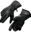 Milwaukee Leather SH607 Men's Black Leather Gauntlet Padded Back Racing Motorcycle Hand Gloves W/ Reflective Piping.