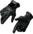 Milwaukee Leather SH721 Women's Black Perforated Leather Full Finger Motorcycle Hand Gloves W/ Breathable ‘Open Knuckle’