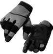 Milwaukee Leather SH791 Men's Black Leather and Grey Mesh Combo Racing Motorcycle Hand Gloves W/ Elasticized Fingers