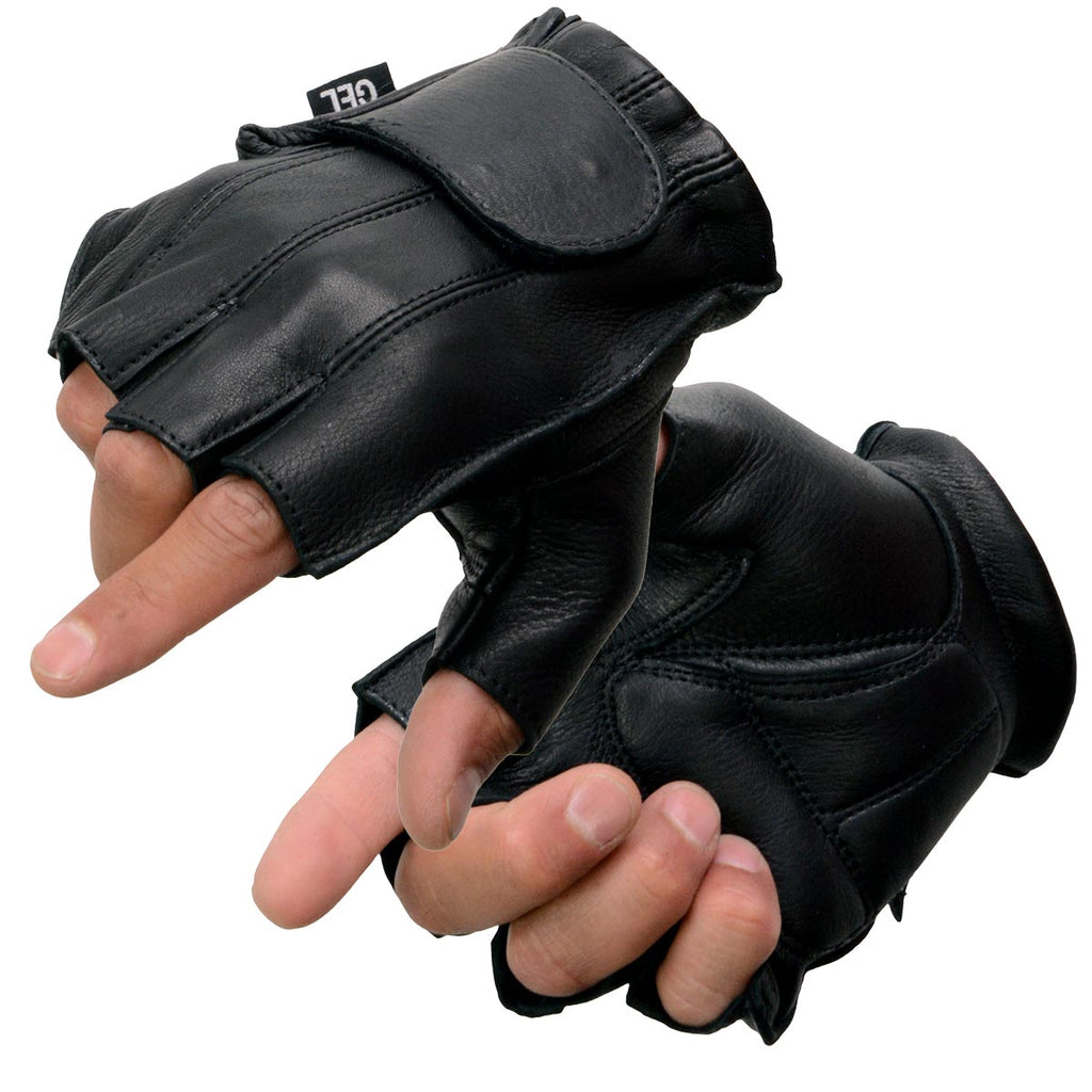 Milwaukee Leather SH850 Men's Black Premium Deer Skin Leather Gel