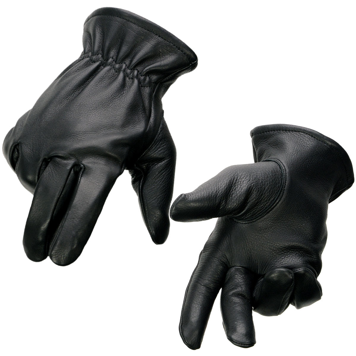 Milwaukee Leather SH858 Men's Thermal Lined USA Deerskin Black