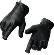 Milwaukee Leather SH867 Men's USA Deerskin Black Leather Unlined Lightweight Motorcycle Riders Gloves