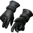 Milwaukee Leather SH870 Women's USA Deerskin Black Leather Gauntlet Winter Gloves w/ Gel Palm