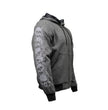 Milwaukee Leather Men's Bare Bones Charcoal Reflective Skull CE Armored Riding Hoodie, Shoulder and Elbow Armor - MPM1799