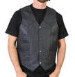 Hot Leathers VSM1032 Men's Black 'Classic' Leather Vest