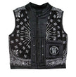 Hot Leathers VSM1049 Men's Black 'Paisley' Conceal and Carry Motorcycle Club Style Leather Vest