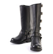 Milwaukee Leather MBL9346 Women's Tall Black Leather Harness Motorcycle Rider Boots w/ Adjustable Straps