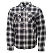 Milwaukee Leather Men's Heavy-Duty Checkered Flannel Riding Shirt - Warm Lined - Zippered Hand Pockets - MPM1638