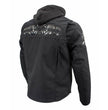 Milwaukee Leather Men's Vengeance Black Armored Textile Motorcycle Jacket with Skull Embroidery - MPM17019