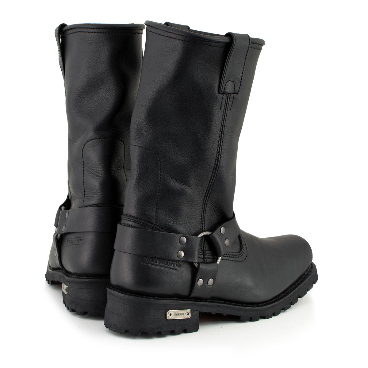 Xelement 1443 Men's Black 'Rider' 13-Inch Leather Harness Motorcycle Biker Boots