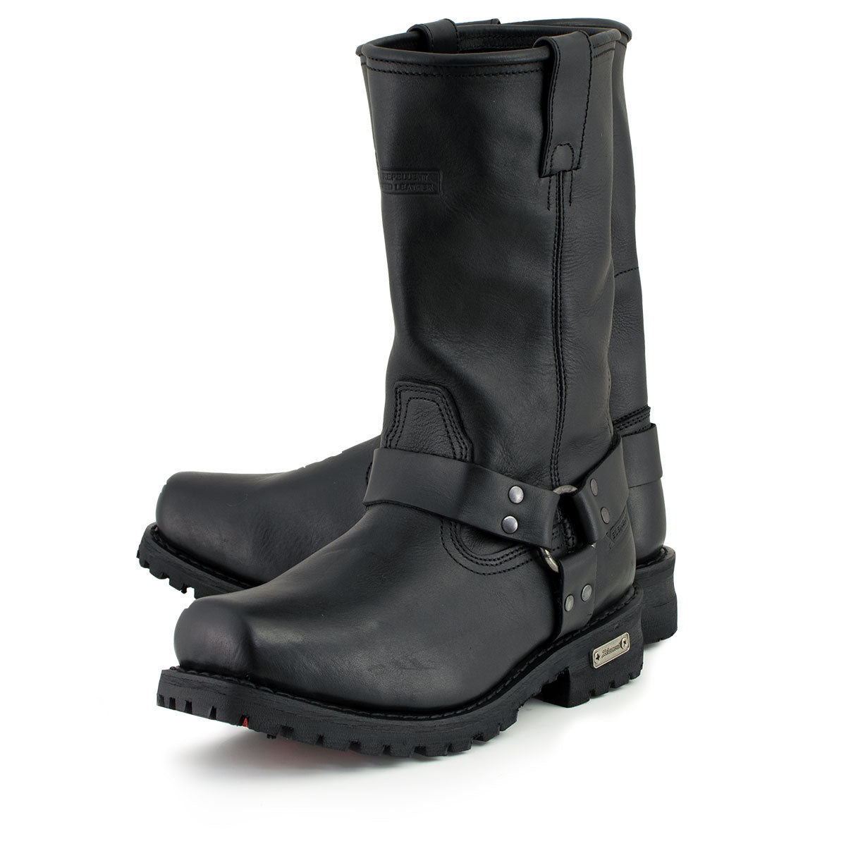 Xelement 1443 Men's Black 'Rider' 13-Inch Leather Harness Motorcycle Biker Boots