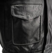 Milwaukee Leather LKM1704 Men's Classic Aviator Style Bomber Black Leather Fashion Coat Jacket