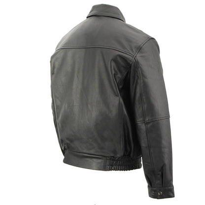 USA Leather 1515 Men's Black 'Classic Aviator' Bomber Leather Jacket