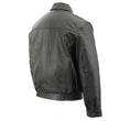 Milwaukee Leather LKM1704 Men's Classic Aviator Style Bomber Black Leather Fashion Coat Jacket