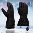 Milwaukee Leather MG17501SET Men’s Heated Black Leather/Textile Winter Gloves /Harness Wire and i-Touch