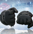 Milwaukee Leather MG17501SET Men’s Heated Black Leather/Textile Winter Gloves /Harness Wire and i-Touch
