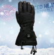 Milwaukee Leather MG17501SET Men’s Heated Black Leather/Textile Winter Gloves /Harness Wire and i-Touch