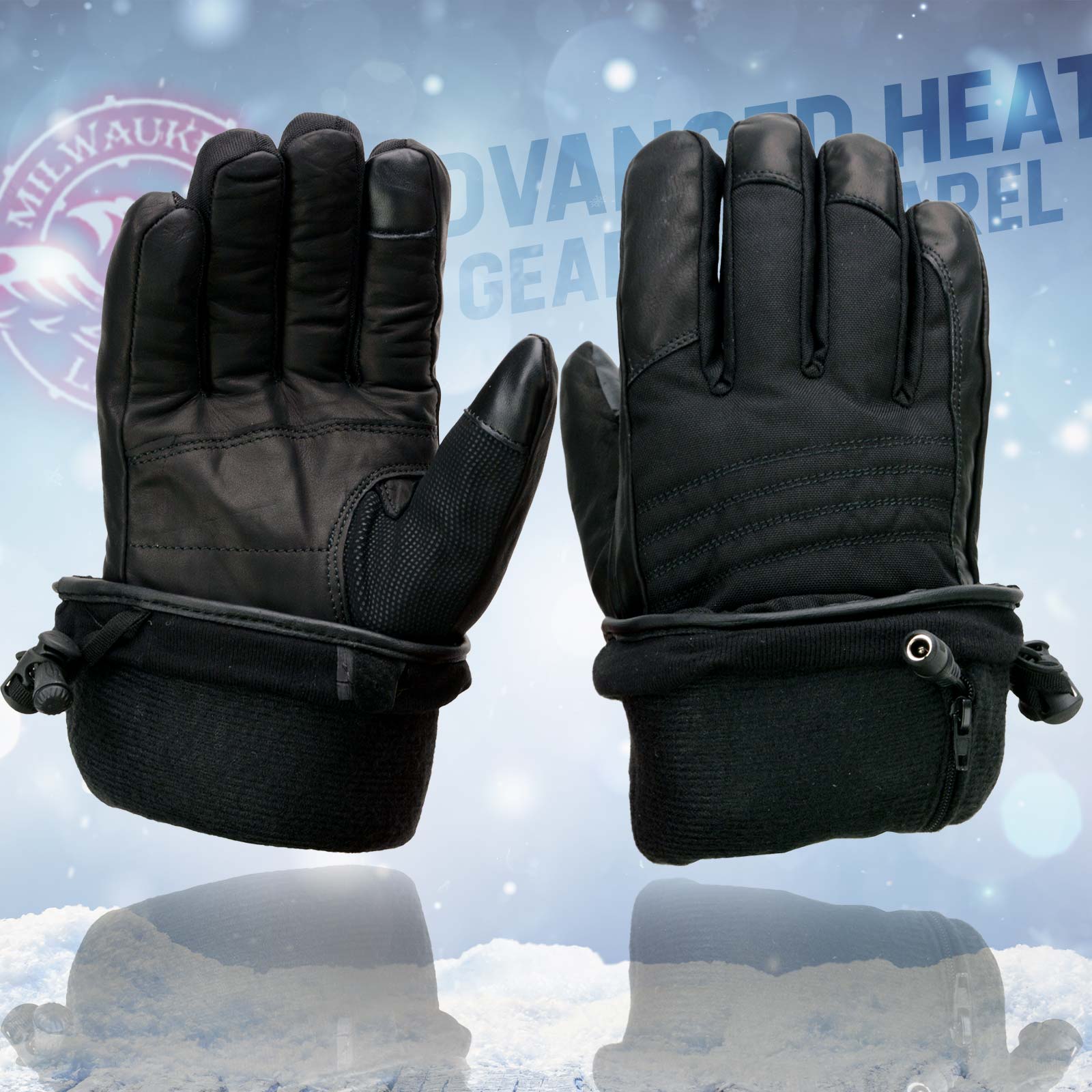 Milwaukee Leather MG17501SET Men's Heated Black Leather/Textile Milwaukee Leather MG17501SET Men's Heated Black Leather/Textile