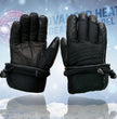 Milwaukee Leather MG17501SET Men’s Heated Black Leather/Textile Winter Gloves /Harness Wire and i-Touch