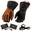 Milwaukee Leather MG17501SET Men’s Heated Black Leather/Textile Winter Gloves /Harness Wire and i-Touch