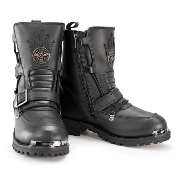 Milwaukee Leather MBM9076 Men's Black Tactical Logger Leather