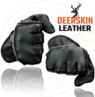 Milwaukee Leather SH886 Women's USA Deerskin Black Leather Unlined Lightweight Motorcycle Rider Gloves