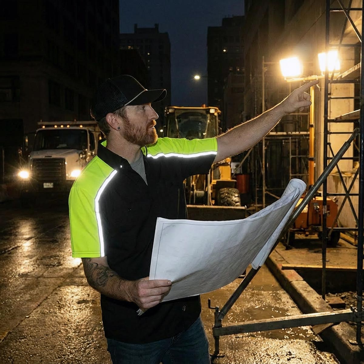 Reflective mechanic shirt