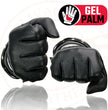 Milwaukee Leather MG7765 Women's Black Leather Gel Palm Open Wrist Motorcycle Hand Gloves W/ Stylish ‘Wrist Detailing’