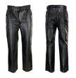 Milwaukee Leather LKM5718 Men's Classic Black Loose Fitted Motorcycle Casual Leather Biker Pants