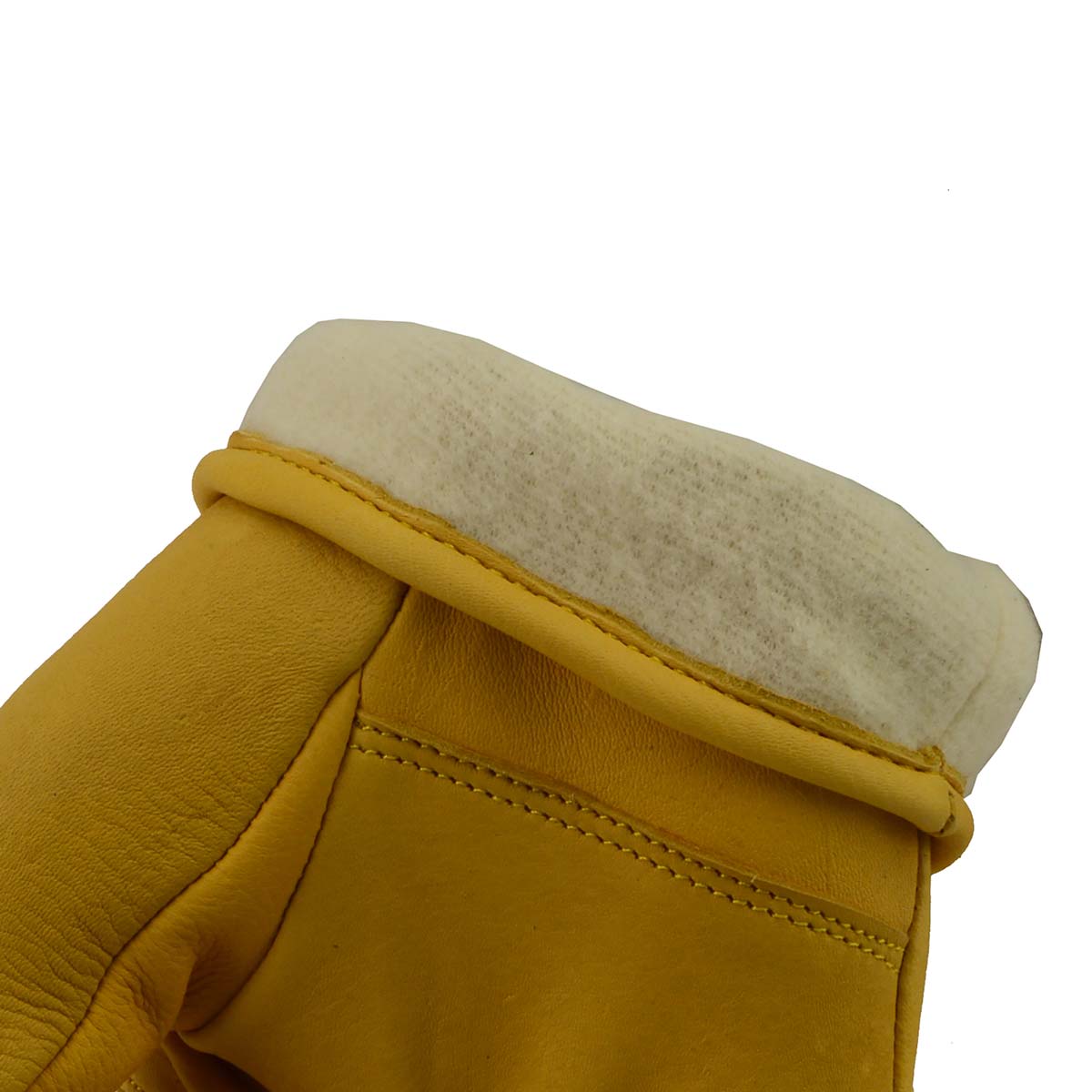 Xelement XG37547 Men's Yellow Lined Full Grain Deerskin Gloves