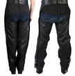 Hot Leathers CHM1005 Best Quality Fully Lined Unisex Black Leather Chaps