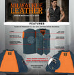 Milwaukee Leather DM1310 Men's Classic Blue Denim Western Style Cowboy Biker Vest w/ Snap Button Closure