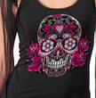 Hot Leathers GLC2363 Ladies Black Sugar Skull Thick Strap Tank Top Shirt