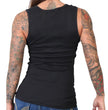 Hot Leathers GLF2028 'Skull Bouquet' Ladies Boy Beater Black Tank Top Shirt