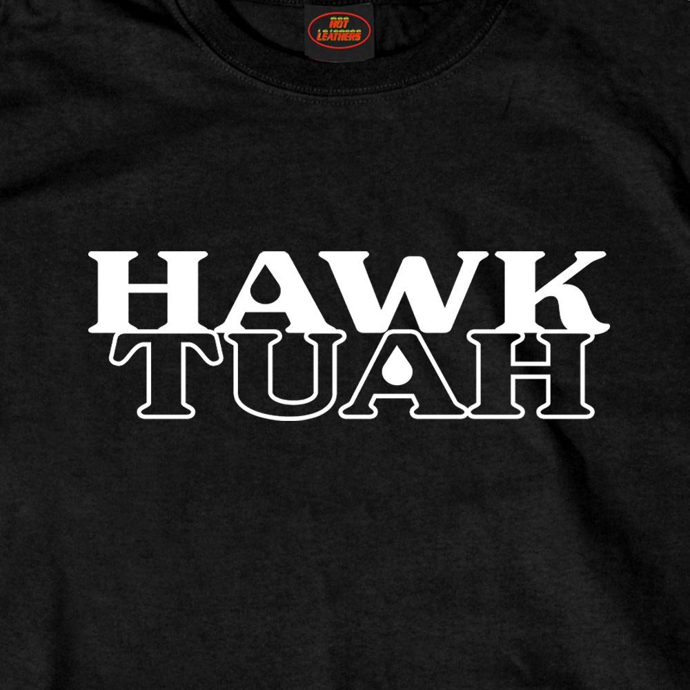 Hot Leathers GMS1557 Men's 'Hawk Tuah' Black Short Sleeve Printed T-Shirt