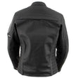 Milwaukee Leather LKL27000 Women’s Vented Premium Black Leather Jacket with Silver Trim