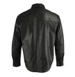 Milwaukee Leather LKM1601 Men's Black Lightweight Snap Front Casual Biker Leather Shirt