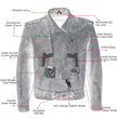 Milwaukee Leather LKM17001 Men's Classic Distressed Gray Motorcycle Leather Riders Jacket
