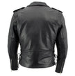 Milwaukee Leather LKM1701 Men's Classic Side Laced Black Motorcycle Premium Leather Jacket with CE Armor Protection