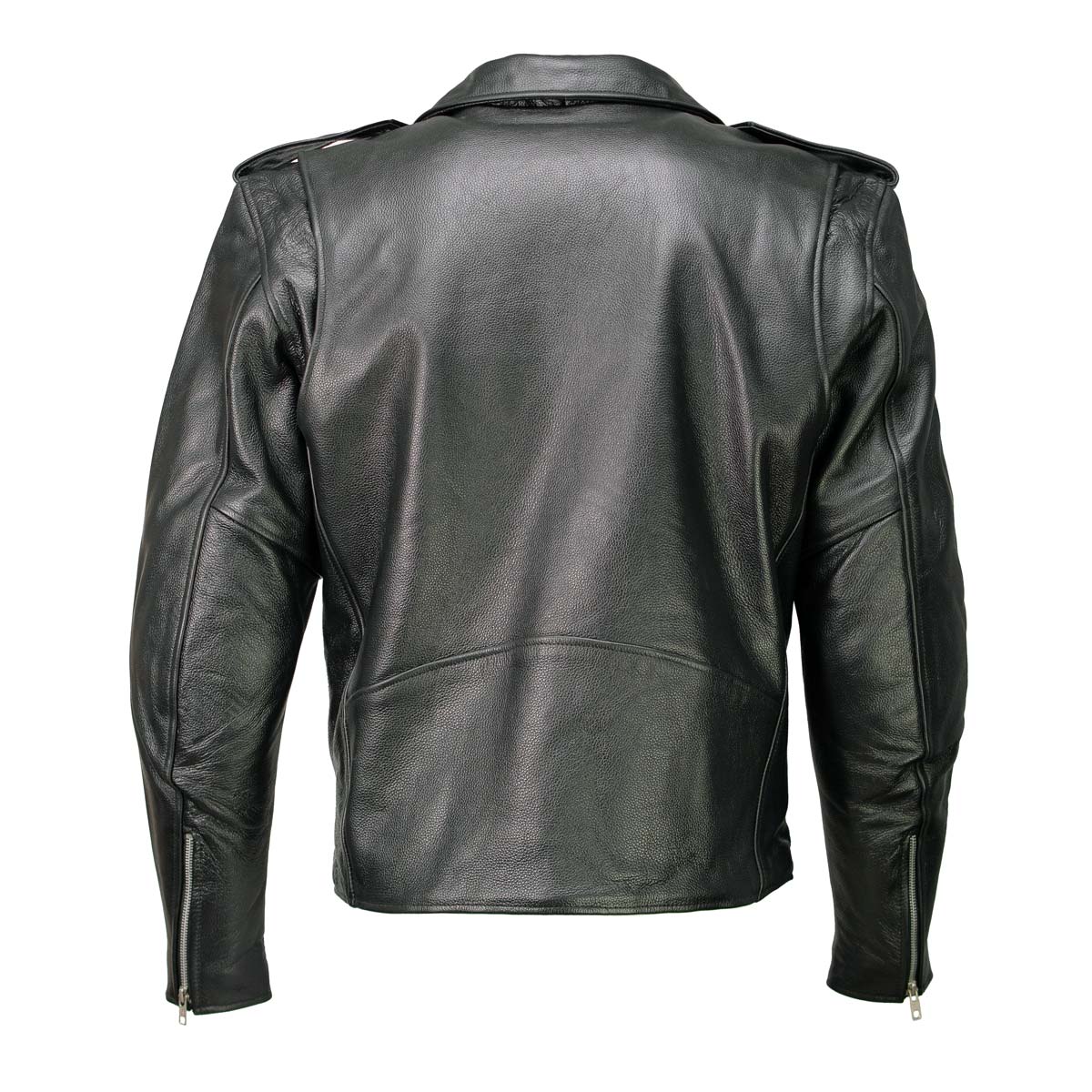 Milwaukee Leather LKM1703 Men's Classic Black Premium Leather Motorcycle Biker Rider Jacket