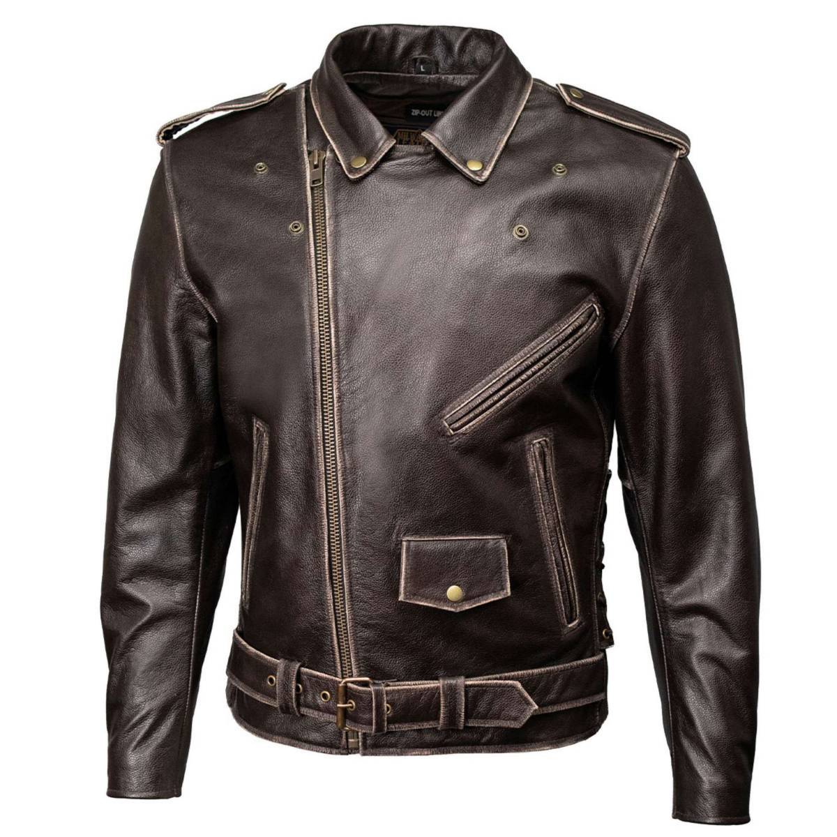 Milwaukee Leather Men's Live to Ride Classic Retro Brown Premium