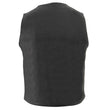 Milwaukee Leather LKM3700 Men's Classic Black Leather Motorcycle Rider Vest w/ Buffalo Nickel Snaps Closure