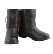 Milwaukee Leather MBL9318 Women's Black Leather Harness Zip-Up Motorcycle Rider Boots w/ Pink Back Laces