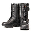 Milwaukee Leather Women's Premium Leather Motorcycle Riding Boots - Lace-To-Toe Harness - Zipper Closure - MBL9391
