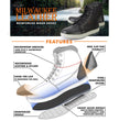 Milwaukee Leather MBM9004WP Men's Waterproof Black Leather Motorcycle Reinforced Street Riding Shoes w/Ankle Support